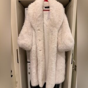 AKIRA White Faux Fur Coat